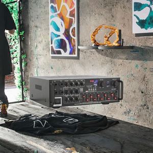 เพาเวอร์แอมป์คุณภาพสูง 200W+200W ระดับมืออาชีพ พร้อมวิทยุ FM วัสดุอะลูมิเนียม สำหรับใช้ในบ้าน ผลิตในประเทศจีน - Product Image 3