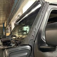 Support de fixation pour barre lumineuse LED en aluminium noir, 52 pouces, pare-brise supérieur, montant A, pour Jeep Wrangler JL 2018+ Gladiator JT JL1204