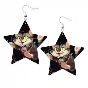 Boucles d'oreilles tendance en cuir - Product Image 5
