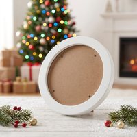 Peinture murale ronde moderne faite à la main avec impression UV, cadre en bois MDF pour la décoration de la maison, du bureau ou de l'hôtel