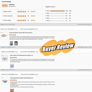 Tianyu đá quý phòng thí nghiệm kim cương D VS1 rạng rỡ cắt cvd với pt950 Nhẫn đính hôn forwomen món quà sinh nhật - Product Image 6