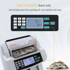 Máquina Contadora de Billetes de Dólar y Euro H-8300 para Negocios, Detectores de Monedas con Luz Ultravioleta, Alta Velocidad 1200 billetes/min, Máquina Contadora de Billetes - Product Image 4