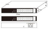 ONV-16-port Gigabit Uplink PoE Switch, dengan Jarak Jauh 10M/250m untuk Kamera Ip, ONV-H1016PLS-250