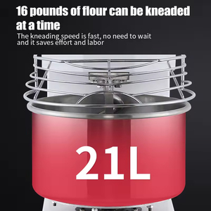 Commercial 20L-50L Spiral Bread Dough Mixer With Pure Copper Motor Stainless Steel Bowl for Wheat <b>Flour</b> Mill and Bakery Use 1. H - Product Image 6