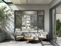 Bisagra de ventana con patrón de apertura horizontal Lukliving, herrajes para ventanas abatibles resistentes