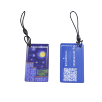 Gantungan Kunci RFID Epoxy T5577 125Khz Kustom dengan Teknologi NFC Kode QR Tahan Air & Cuaca Bentuk Unik