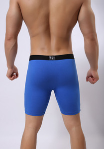 New Arrival OEM ODM của nam giới nén đồ lót dài Workout thể thao boxer ngắn gọn với lỗ ở phía trước - Product Image 5