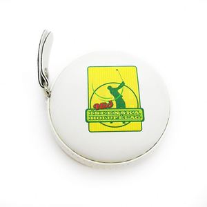 Mètre ruban rétractable portable de 1,5 m/60 pouces avec pompon, porte-clés, logo imprimé, en cuir PU, personnalisable, souple - Product Image 2
