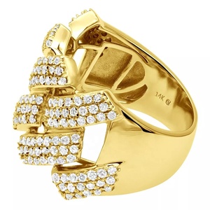 Anillo de Compromiso/Boda de Oro Real de 10K/14K con Moissanita Cultivada en Laboratorio de 4CT, Certificación IGI, Joyería Fina Personalizada 2024 para Mujer/Hombre - Product Image 3