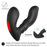 Vibromasseur Lapin en Silicone Rechargeable USB 9 Modes de Vibration Étanche Godemiché Anal Masseur de Prostate Plug Anal pour Femmes et Hommes