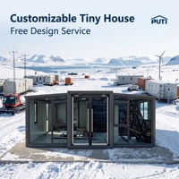 Maison conteneur moderne préfabriquée de 20 pieds, deux chambres, type « Granny Flat », résidence familiale portable, isolée, personnalisable et extensible