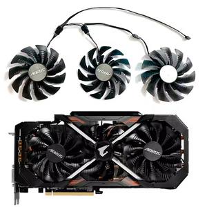 Ventilateur de GPU original 95MM 4PIN T129215BU, adapté au refroidissement de la carte graphique Gigabyte AORUS GTX1070 <span class=keywords><strong>1080</strong></span> 1080TI <span class=keywords><strong>Xtreme</strong></span> Edition - Product Image 1