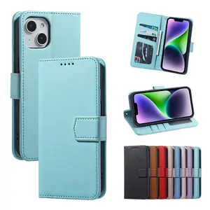 Luxe Lederen Mobiele Telefoon Hoesje Voor Iphone 14 Nokia G42 G22 G400 G100 C300 4G C110 C31 Folio Flip Portemonnee Cover