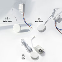 Interrupteur Tactile Intelligent Modulaire pour Armoire, Bande LED Haute Tension 300W 50mm, Capteur PIR à Détection de Mouvement des Mains Interchangeable et Dissimulé Sous Étagère
