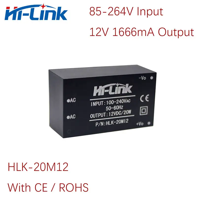 AC DC Converter Hilink 20m12 หม้อแปลงไฟฟ้า Paypal ยอมรับอินพุต 220V ถึง 12V 20W การประกันการค้าเดี่ยว HLK-20M12 โมดูล