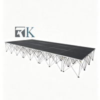 Scène portable antidérapante pour l'extérieur et l'intérieur, plateforme de scène en aluminium, podium pour événements musicaux, installation facile