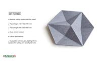Plafonds acoustiques suspendus, panneaux insonorisants, dalles de plafond hexagonales, nuages acoustiques en fibre de polyester