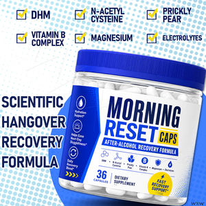 Cápsulas Morning Reset <span class=keywords><strong>para</strong></span> la Recuperación Después del Alcohol con DHM, N-Acetilcisteína, Nopal, <span class=keywords><strong>Complejo</strong></span> <span class=keywords><strong>B</strong></span> y Electrolitos - Product Image 4