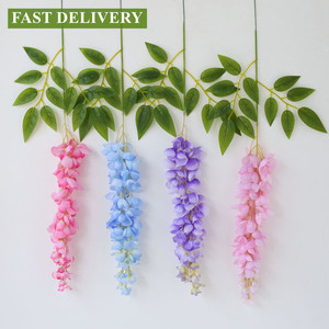 Longues branches de <span class=keywords><strong>fleurs</strong></span> artificielles en soie, glycine cryptée <span class=keywords><strong>Albizia</strong></span>, <span class=keywords><strong>fleurs</strong></span> décoratives pour mariage - Product Image 1