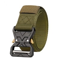 Nouvelle Arrivée Ceinture Tactique Vintage Camouflage pour Homme Légère Logo Personnalisé Réglable 3,8 cm Boucle en Alliage Tissée Polyester/Nylon