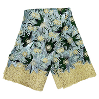 Kain Lace Afrika Berpayet, Lace Kerawang atau Bordir, Ankara/Wax Print, Laser Cut 3D Lace Applique, Kain Wax 5 Yard