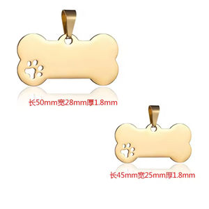 Plaques d'identification personnalisées en acier inoxydable gravées pour chiens et chats – Accessoire anti-perte pour collier, personnalisable DIY - Product Image 4