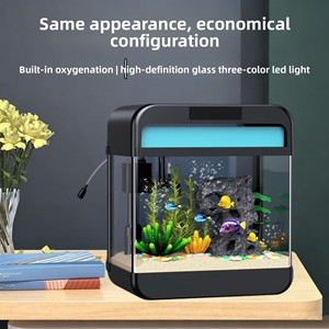 Acquario Intelligente Tutto-in-Uno Autopulente Leggero per Pesci Rossi da Soggiorno, Piccolo Acquario in Vetro, Modello OEM HY-038 Guangdong - Product Image 4