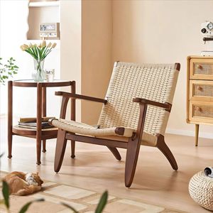 Chaise de restaurant moderne de luxe pour l'extérieur, mobilier de jardin, sièges en corde tressée, chaises de détente pour balcon - Product Image 2