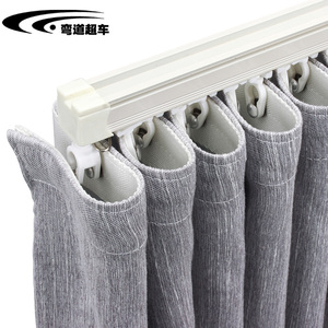 เทปพันผ้าม่านโพลีเอสเตอร์คลื่นสี<span class=keywords><strong>ดำ</strong></span>แบบรางเสาผ้าม่าน - Product Image 6