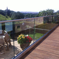 Clôture de piscine sans cadre en aluminium de haute qualité HIMOWAY pour villa, terrasse, balcon, appartement