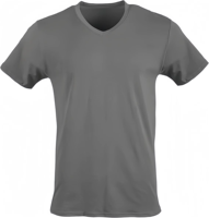 T-shirt sport uni à col en V, confortable, décontracté, respirant, personnalisable avec logo, en coton, pour homme, unisexe, vente en gros