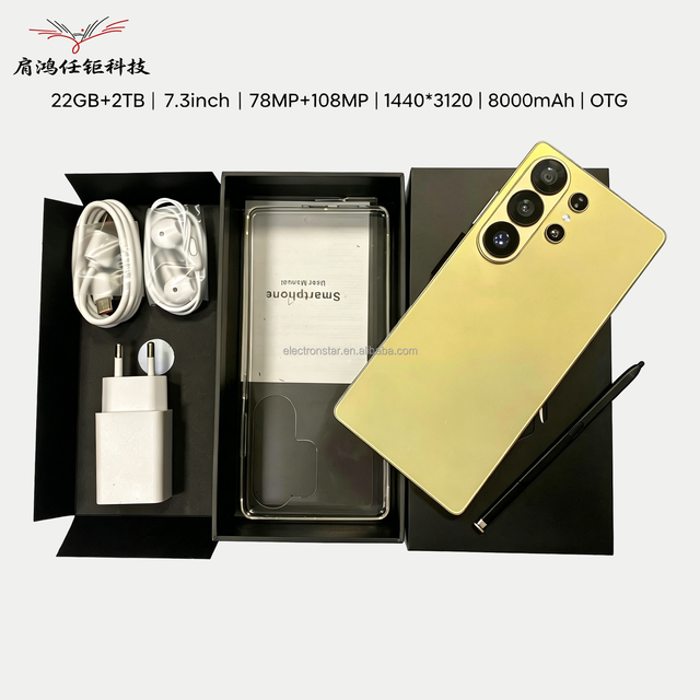 2026 Latest S26 ultra Nuevo Original 22G+2TB 7.3INCH 108MP Rear Camera LTE Cellular Smartphone After-sales-protection Celulares