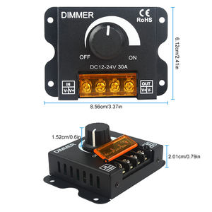 ESann Max 30A手動制御DC5-24V調光RFリモートノブコントローラーキット（COB SMD LEDストリップ用）RoHS CE認証取得済み - Product Image 2