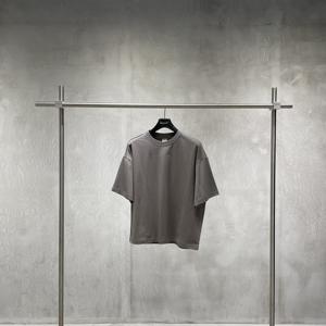 Camiseta de Punto de Manga Corta Básica de Color Sólido Personalizada para Hombre, 100% Algodón, Suave, Transpirable, Antiarrugas, Corte Regular, Verano - Product Image 3