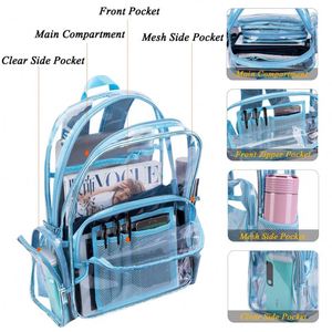 Custom Wholesale OEM Unisex Transparent Travel Heavy Duty PVC Kids <b>Waterproof</b> <b>School</b> <b>Backpack</b> With Zipper 20-35L Softback - Product Image 5