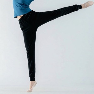 Pantaloni da ballo neri larghi da donna BX3025, modello <span class=keywords><strong>carrot</strong></span>, con elastico alla caviglia, casual, per allenamento di danza e pratica di balletto - Product Image 2