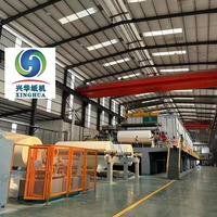 Máquina de Papel Kraft de Triple Hilo de 2400 mm, Económica, Velocidad de Trabajo 350 m/min, Control PLC, Xinghua