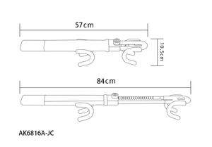 Serrure <span class=keywords><strong>antivol</strong></span> de véhicule Pince à longueur réglable Double crochet <span class=keywords><strong>Barre</strong></span> de verrouillage du volant - Product Image 5