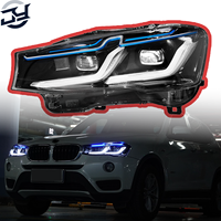 JY para BMW X3 F25 2010 a 2017, conjunto de faros LED mejorados, faros de ojo azul, luz cercana y lejana en uno, Plug-and-play