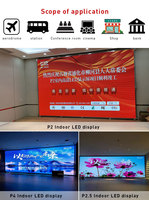 Écran LED mural fixe pour intérieur et extérieur P1.25 P1.53 P1.86 P2 P2.5 P4 Mur vidéo LED 4K pour centre de salle