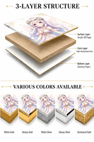 Papan Seni Shikishi Anime Kustom dengan Cetakan Foil Emas Holografik Laser, Koleksi Autograf, Dilengkapi Penyangga