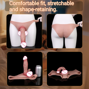 Funda de silicona líquida hueca para pene, diseño de diente de lobo, pantalones con funda para pene, simulación de pene suave para hombres, juguete sexual íntimo para <span class=keywords><strong>parejas</strong></span> - Product Image 5