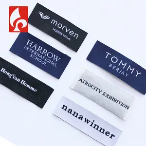 manufacturers size washing cheap woven logo wash care printed sewing neck clothing labels for brand personalized