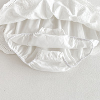 Barboteuse d'été fine en coton pour bébés, combinaison à dentelle, robe de cérémonie style princesse pour bébés filles, idéale pour le premier mois et les 100 jours