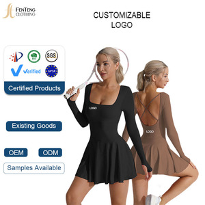 Falda Deportiva de Tenis y Golf con Espalda Descubierta, <span class=keywords><strong>Sexy</strong></span> y Hermosa, Personalizada por Lulu, Mono para Correr, Ropa de Yoga Anti-Luz, Secado Rápido - Product Image 1