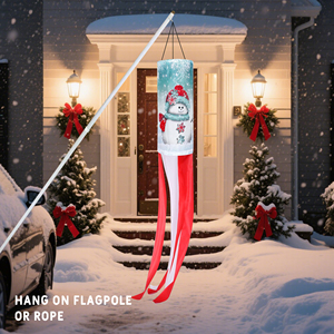 Merry Christmas Windsock Garden Decor WindSock Digital Printed Flying Wind <b>Socks</b> for Yard Garden Porch - Product Image 4