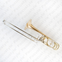High Grade Trombone Instrument for Sale Bb/F/G/D Gold Copper Bell Bass Trombone