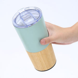 Usine Offre Spéciale Bambou En Acier Inoxydable Vide <span class=keywords><strong>Double</strong></span> <span class=keywords><strong>Paroi</strong></span> Isolé Café Gobelet Tasses Voiture Glace Bière Gobelet En Verre Tasses En Plein Air - Product Image 3