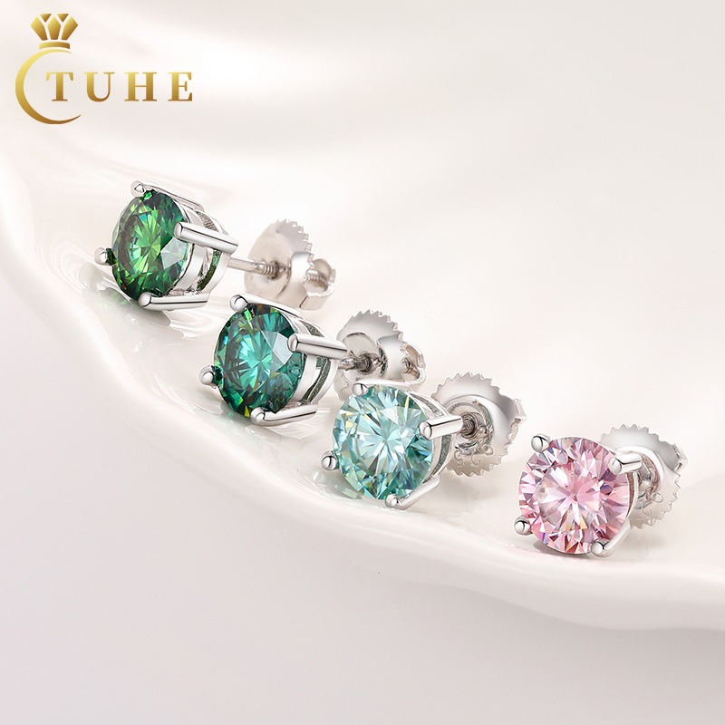 Wholesale Factory Moissanite Diamond Earrings Unisex