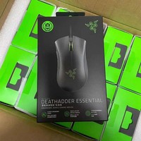 Razer DeathAdder Mouse Gaming Esensial, Mouse Gaming 6400 DPI Sensor optik 5 tombol yang dapat diprogram untuk PC